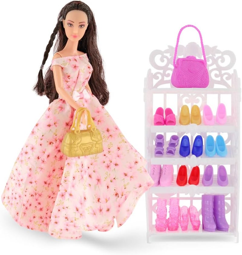 Fulla Boutique Doll with Shoes and Bags – Includes 10 Pairs of Shoes, 2 Handbags, Ankle Boots and Shelf Fashion Fun for Girls Who Love Dressing Up- Great Gift for Pretend Styling Play - Image 2